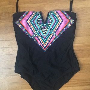 NWT Jessica Simpson black one piece swimsuit